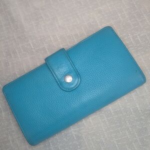 SOLD! Genuine Leather Teal  Safe Keeper Wallet